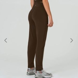 Ninepine Asana Uncuffed Jogger in Dark Brown